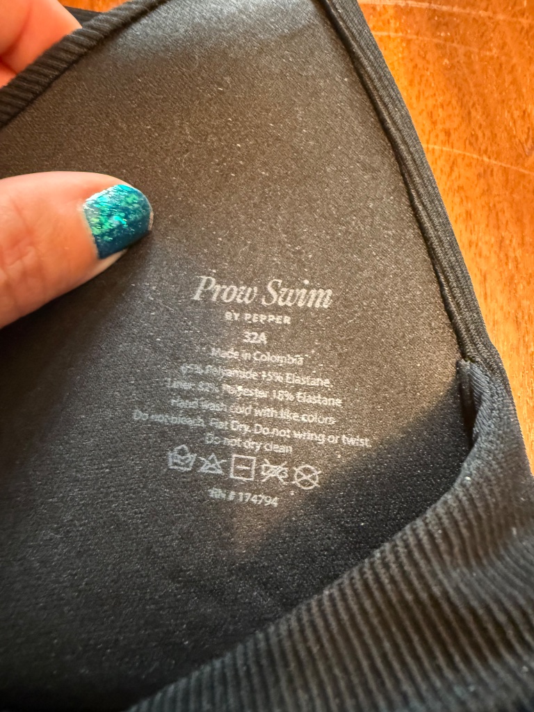 Pepper Plunge Bikini Top Black Sz 32a — image 2 of 3